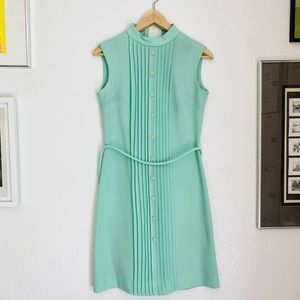 Vintage Bleeker Street Mint Green Mini Dress